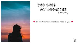 Lyrics || Too Good At Goodbyes - Sam Smith (Sofia Karlberg Cover)