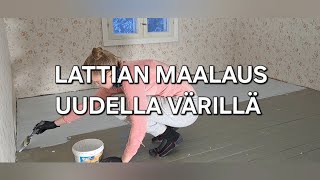 Lattian maalaus uudella värillä