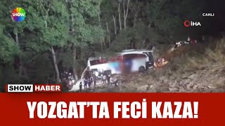 Yozgat'ta yolcu otobüsü şarampole uçtu!