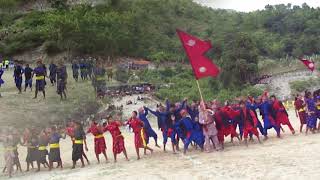 Local Students performing the dance in Birth palce of Byakul Maila, writer of National Anthem of Nep