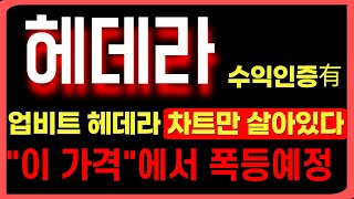 [헤데라코인 전망] 업비트 코인 중 유일하게 차트가 살아있습니다. \