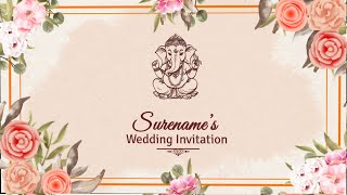 Wedding Invitation Video 41 II After Effects Templates ll Save The Date ll Indian Wedding Invitation