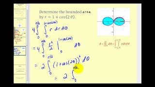 Area Using Double Integrals in Polar Coordinates - Example 2