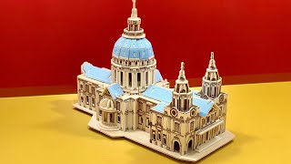 DIY Craft Instruction 3D Woodcraft Construction Kit ST.PAUL'S CATHEDRAL