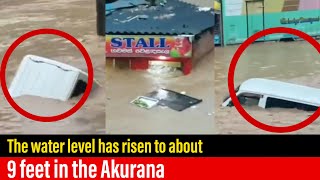 The Dunuwila Road in Akurana, Sri Lanka has been inundated.