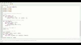 Newton Interpolation Formula Using python