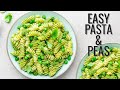 Easy Pasta & Peas with Saffron Cream | Vegan Pasta Recipes