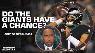Giants don't stand a chance, IT'S A WRAP 🦅 Stephen A. is rolling with the Eagles