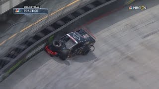 NASCAR Whelen Modified Tour 2017. FP Bristol Motor Speedway. Burt Myers Crash