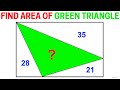 Find Area of the Shaded Triangle in a Rectangle | Important Geometry skills explained | Fun Olympiad