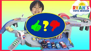 Tomica World Highway Busy Drive with Disney Cars Toys - Video Review