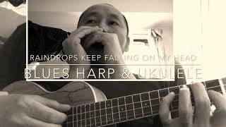 Raindrops Keep Falling On My Head(雨にぬれても F) Blues harp(harmonica) Ukulele ブルースハープ(ハーモニカ) ウクレレ