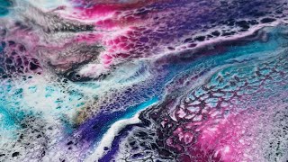 Satisfying Epoxy Resin Art pour, swipe technique, using Total boat Makerpoxy by Jess Crow