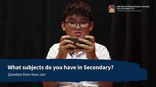 Your Questions Answered - Subjects | BIS HCMC