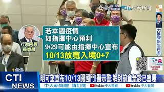 【每日必看】明可望宣布10/13開國門!醫示警:解封前童急診已塞爆  20220928@中天新聞CtiNews