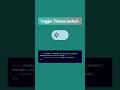 Toggle Button With HTML , CSS and JavaScript  #html #css #toggleswitch
