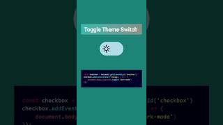 Toggle Button With HTML , CSS and JavaScript #html #css #toggleswitch