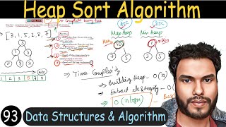 93 - Heap Sort Algorithm | Min - Max Heap | Time Complexity