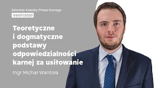 Teoretyczne i dogmatyczne podstawy odpowiedzialności karnej za usiłowanie  tezy rozprawy doktorskiej