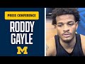 Ohio State transfer guard Roddy Gayle speaks to media on Thursday I Michigan Basketball I #goblue