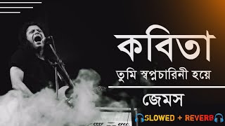 কবিতা তুমি স্বপ্নচারিনী হয়ে |🎧 Kobita | [Slowed + Reverb]|James | Lyrics