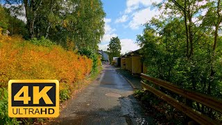 【4K】 Autumn Walk at the Suburbs in Finland - Järvensivu, Tampere