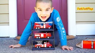 Unboxing Fire Truck Toys for Kids! Firefighter and Emergency Vehicle Pretend Play | JackJackPlays