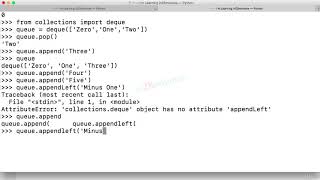 (Learn Programming With Python) 128-Tip 3-Collections Module-deque for Queue and Stack