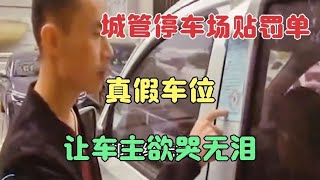 车子停在停车场内，却被城管贴200罚单，城管：你停的车位是假的