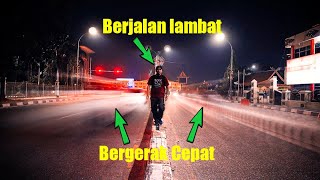 efek timelapse orang bergerak lambat background bergerak cepat