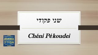 קריאת התורה פרשת פקודי: שני                                   Lecture Parachat Pékoudei: Chéni