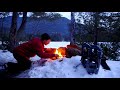 adirondack bushcraft solo spring overnighter at log cabin lean to camp