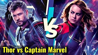 Thor vs Captain Marvel Explained In HINDI | Thor & Captain Marvel Comparison In HINDI |Thor vs Carol