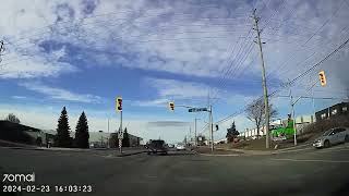 Driving on Keele street in Toronto