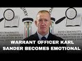 Warrant Officer Karl Sander becomes emotional at the Madlanga Commission