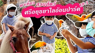 เที่ยวสวนสัตว์ศรีอยุธยาไลอ้อนปาร์ค Sriayuthaya Lion Park บุกโดมนกมาคอว์ แต่เจอบุกกลับ|น้องคุณพาชม