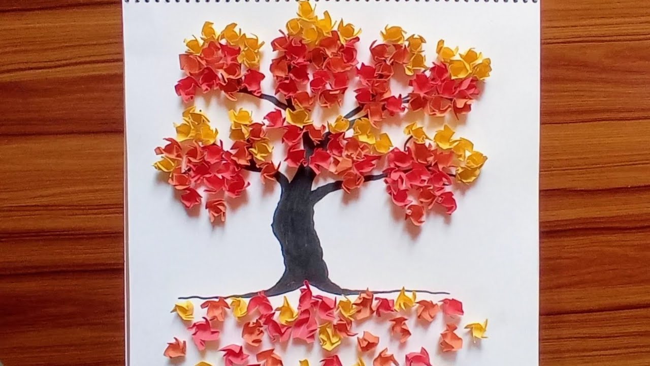 How To Make Beautiful Paper Tree Art Diy Wall Hanging Craft Ideas