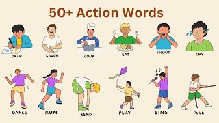 50+ Action Words | Vocabulary | English Educational Video #ytube #actionwords #actionverbs #english