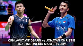 Great Match! Kunlavut Vitidsarn vs Jonatan Christie | Badminton Indonesia Masters 2025