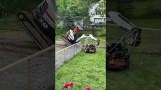 Man Accidentally Crushes Fence While Putting Down Lawn Mower - 1441079