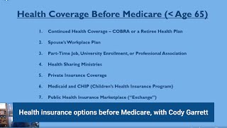 Health coverage options before Medicare, with Cody Garrett, CFP®