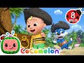 Row Row Row Your Boat on Pirate Island! 🏴‍☠️| Animal Time | CoComelon Nursery Rhymes & Kids Songs