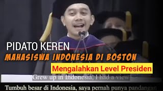 Keren‼️ Pidato Mahasiswa Indonesia  Di Boston Amerika