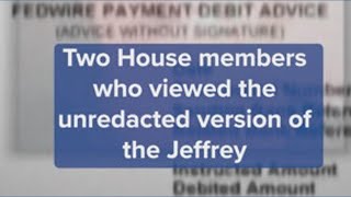 Lawmakers call on the DOJ to release the names of 6 high-profile men redacted in the Epstein files.