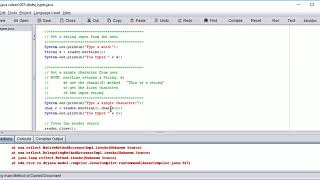 Java data types using Dr. Java