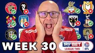 2024/25 League 2 - Matchday #30 Predictions