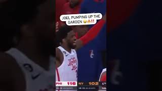 Joel Embiid PUMPING UP The Garden As The Sixers Win 8th Straight Game 😁🔥🎄