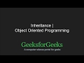 Python Programming Tutorial | Object Oriented Programming in Python - Part 3 | GeeksforGeeks
