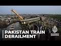 At least 30 killed after train derails in southern Pakistan