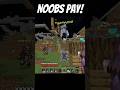 NOOBS PAY THE PRICE... | Lifeboat Survival #minecraft #shorts